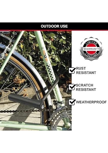 Lock U-Lock [tuş Kilidi] [braketli] 8170EURDPRO - Bisikletler Için Ideal modelleri