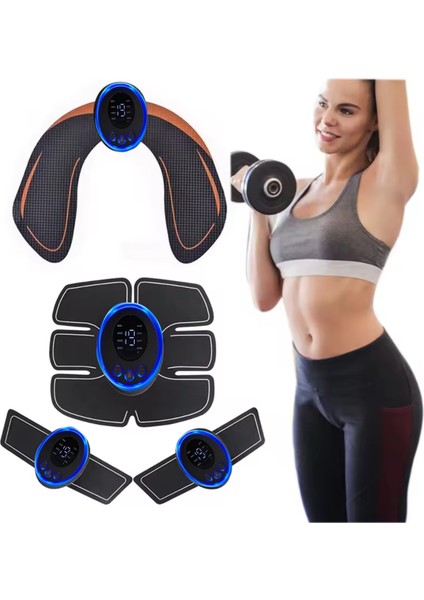 8 Modlu Mini Şarjlı Kelebek LCD Ekran Ems 4'lü Set