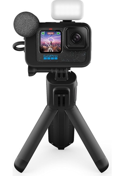 HERO12 Black Creator Edition - Volta (Pil Sapı, Tripod, Uzaktan Kumanda), Media Mod, Light Mod, Enduro Pil ve Taşıma Çantası Içerir, 1080P