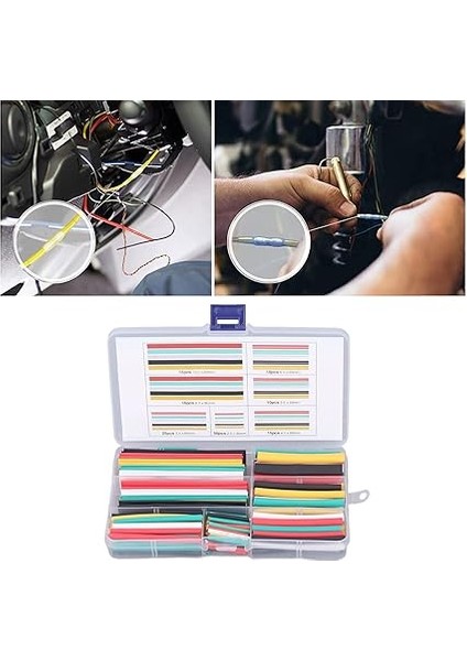 140 Adet Isıyla Daralan Makaron Kiti Isıyla Daralan Makaron Dıy Elektrik Kablosu Çeşitli Boru fiyatları