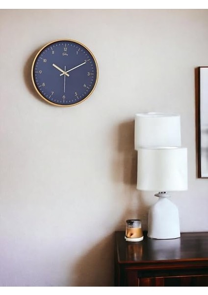 D-218-A Siyah Kadran 30 cm Sessiz Akar Duvar Saati Gold modelleri