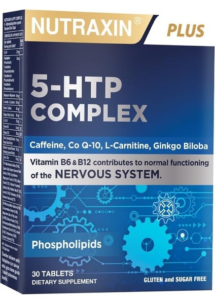 5-Htp Complex 30 Tablet – L-Karnitin, Ginkgo Biloba, Coq-10, Vitamin B6 & B12, Çinko ve Bitkisel Ekstreli Ruhsal ve Zihinsel Destek Takviyesi