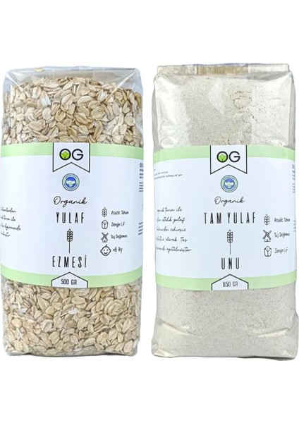 Organik Yulaf Ezmesi ve Organik Yulaf Unu Seti +6 Ay