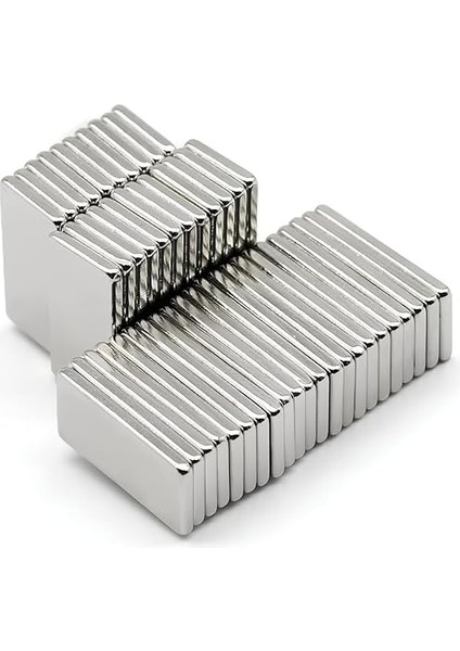 Magneteksan Neodyum Mıknatıs Dikdörtgen 20X10X2 mm (5 Adet Set)