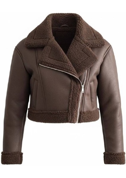 Kruvaze Süet Mont modelleri