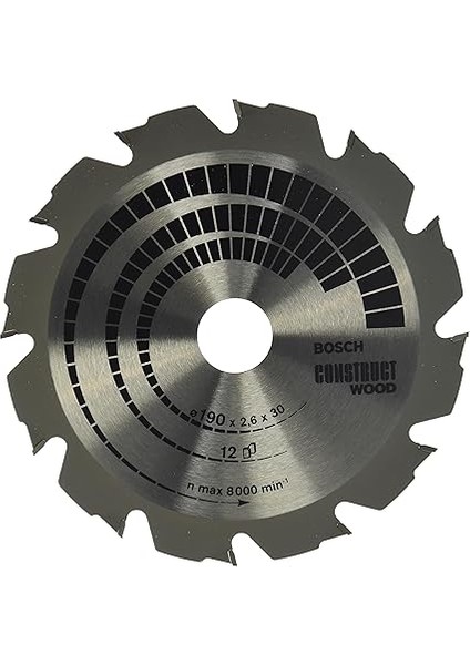 Professional Accessories Dairesel Testere Bıçağı 190 Mm, 12 Diş, Construct Wood fırsatları