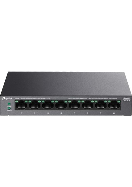 8port LS108GP Gigabit Yönetilemez Switch