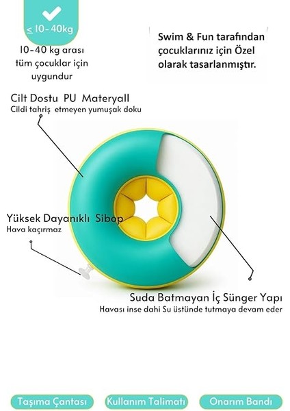 Fun Çocuk Yüzme Kolluğu, Extra Güvenlikli Içi Dolgulu, Bebek Yüzme Kolluğu, Deniz Kolluk, Havuz Kolluk, Pu Malzeme fiyatları