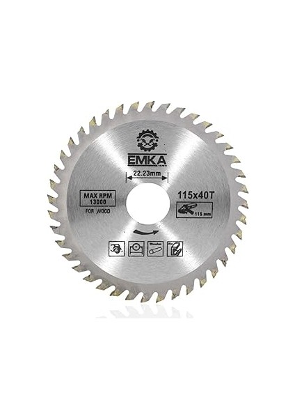 2'li Set Emka Daire Testere Bıçağı Ahşap Kesme Testeresi 115 mm 40 Diş + Matkap Aparatı fiyatları