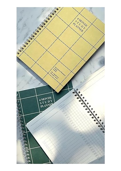 Tanıtım 4 Aylık Spiralli Tarihsiz Ders Çalışma Planlayıcısı, A5 Boyutu (Bej) indirimleri