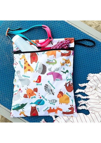 Su Geçirmez, Islak Mayo, Kıyafet Vs Taşıma Torbası, Çok Amaçlı Bebek Bakım Çanta/organizer, Beyaz, 30X37CM indirimleri