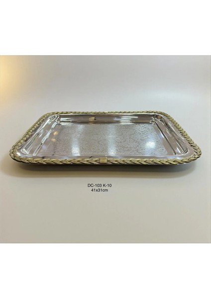 Pirinç 4 Kişilik Tepsi 41X31 cm fiyatları