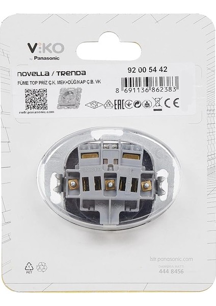 Novella Füme Toprakli Priz Çarpma Karşıtı Çocuk Korumalı Mekanizma+Düğme Kapak Çabuk Bağlanti Çarpma Karşıtı Çocuk Korumalı modelleri