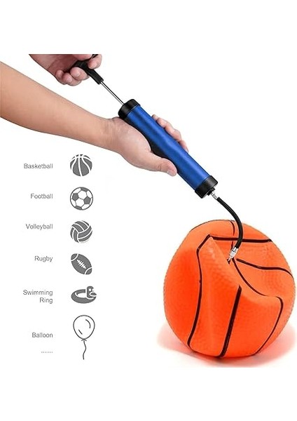 Pompa Seti 30 cm El Tipi Ayak Tutamaklı Hava Top Şişirme Plastik Başlıklı Borulu Iğne Uçlu fiyatları