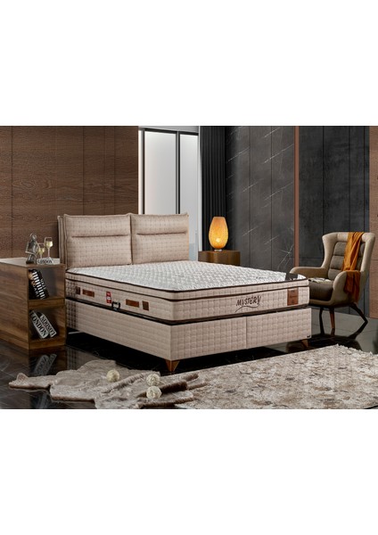 Mystrey Plus Set Çift Kişilik Yatak Seti 180 x 200 Başlık + Sandıklı Baza+ Ortopedik Yatak modelleri