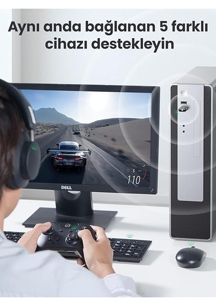 Bluetooth 5.0 Adaptör Pc Için USB Bluetooth Dongle Ile Uyumlu Windows 11/10/8.1/7, Ps5/ps4 Pro x Box One S Denetleyici, Kulaklık, Kulaklık, Hoparlör Vb. indirimleri
