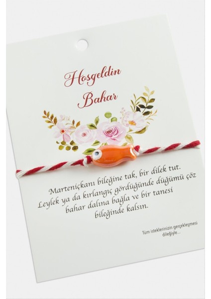 Balık Cam Boncuk Marteniçka Ip Bileklik