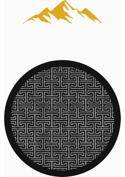 Yuvarlak Dijital Baskı Siyah Modern Desenli Dot Kaymaz Tabanlı Halı H0312 modelleri