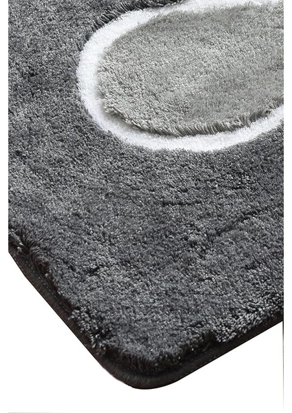 Home Flower Gri 3lü Set Klozet Takımı, Banyo Paspas Seti Halısı fiyatları