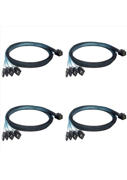 4x Dahili Mini Sas - Sata Kablosu SFF-8643 - Raid Denetleyici Sabit Sürücüsüyle Uyumlu Sata Ileri Koparma (3 3ft) (Yurt Dışından)