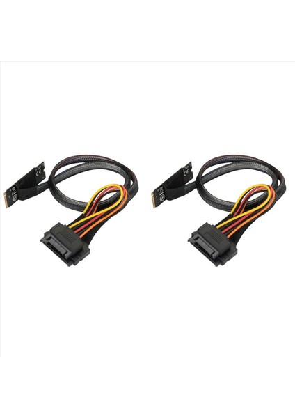 2x M2TO8639 M 2 M-Key - U 2 SFF-8639 Adaptör Kablosu Sata 15-Pin Dişi Konnektörlü (Yurt Dışından)