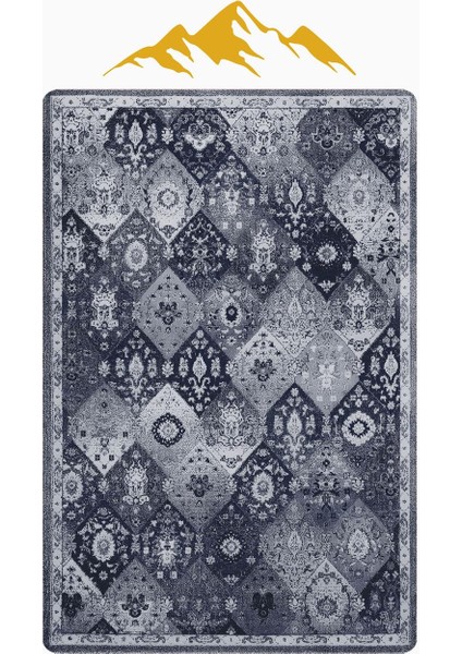 Parlak Kadife Kumaş Vıntage Dijital Baskı Dot Kaymaz Tabanlı Halı H1064 modelleri