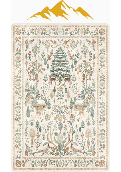 Parlak Kadife Kumaş Dijital Baskı Vintage Desenli Dot Kaymaz Tabanlı Halı H1132 modelleri