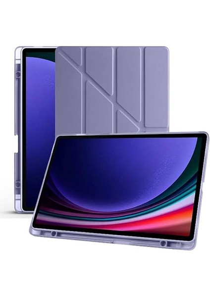 Galaxy Tab S7 Fe T735 / T737 / T730 12.4 Inç Ile Uyumlu Üçgen Katlanilir Kalemlikli Standlı Akıllı Kılıf Lavanta indirimleri
