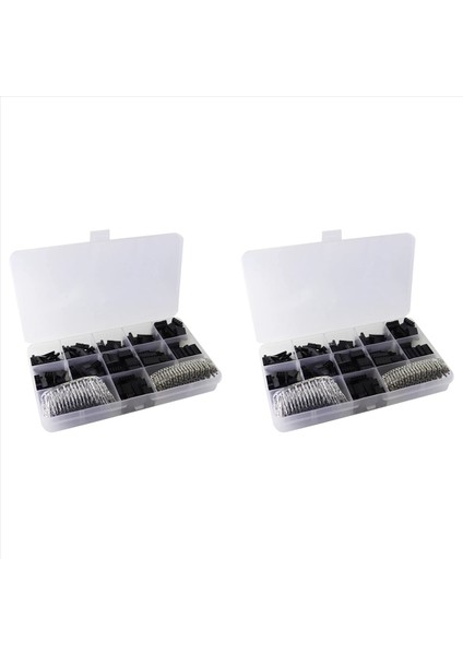 1240 Adet Dupont Konektörü 2 54MM Dupont Kablo Jumper Tel Pin Başlık Konut Kiti Erkek Sıkma Pimleri + Dişi Pin Konnektörü (Yurt Dışından)