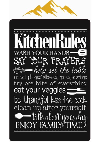 Kitchen Rules Desenli Dijital Baskı Kaymaz Taban Mutfak Halısı H0040 modelleri