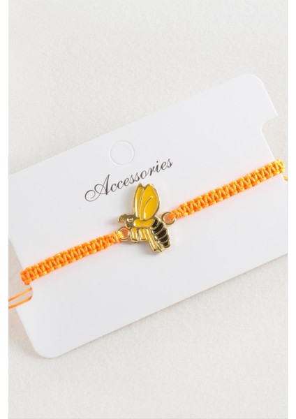 Arı Makrome Örgülü Bileklik