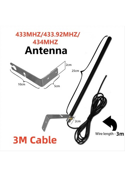 Herhangi Bir Kapı Otomasyon Kontrol Panosu Veya Alıcıları Için Kablo ile Kapı Garaj Radyo Sinyali Için Evrensel 433MHZ Anten (Yurt Dışından) fırsatları