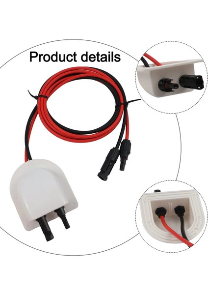 Çeşitli Kurulumlar Için Rv Çatı Güneş Panelleri Için Rv Yat Için Yeni Hava Koşullarına Dayanıklı Solar Çift Kablo Giriş Sistemi 2m B (Yurt Dışından) fırsatları