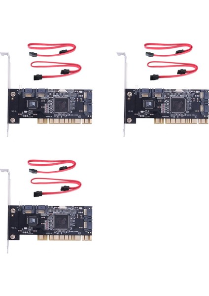 Masaüstü Bilgisayar Desteği Sata Sabit Sürücü Için Iki Sata Kablolu 3x 4 Bağlantı Noktalı Pcı Sata Raid Denetleyici Dahili Genişletme Kartı (Yurt Dışından)