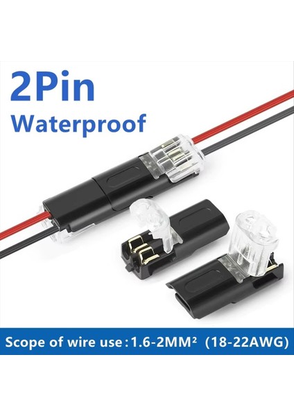 100 Adet 2pin Yönlü Fiş Su Geçirmez Elektrik Konnektörü Araba Teli Kablo Elektrik Konnektör Şerit Terminal Bağlantısı (Yurt Dışından) modelleri
