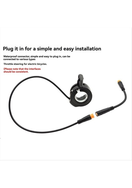3 Pin E-Bisiklet Gaz Kelebeği Konektörleri Elektrik Bisikleti 3 Pin Sensör Başparmak Gaz Kelebeği Motoru C (Yurt Dışından) fiyatları