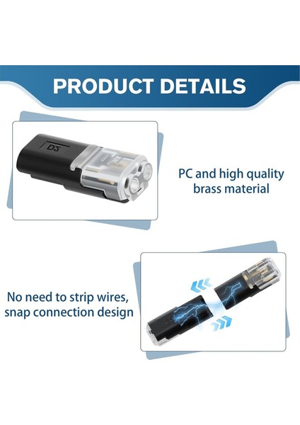50 Adet 2-Pin Alçak Gerilim Tel Takılabilir Konnektörler 22-18 Awg LED Şerit Işık ve Elektrik Kablosu Için Kilitleme Tokalı (Yurt Dışından) modelleri
