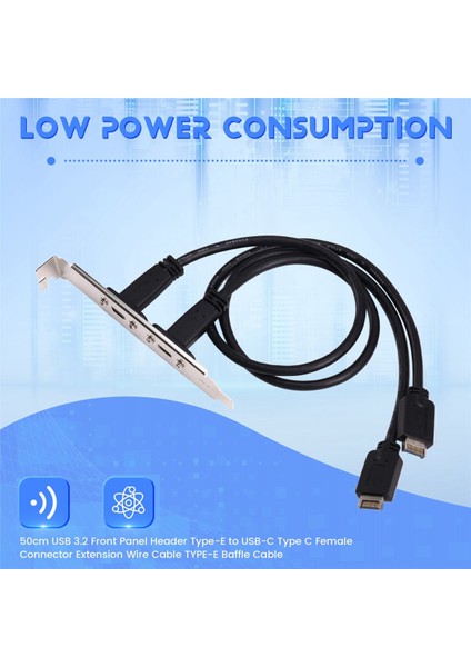 50 cm USB 3 2 Ön Panel Başlığı Tip-E - Usb-C Tip C Dişi Konnektör Uzatma Tel Kablo Type-E Yönlendirme Kablosu (Yurt Dışından) indirimleri