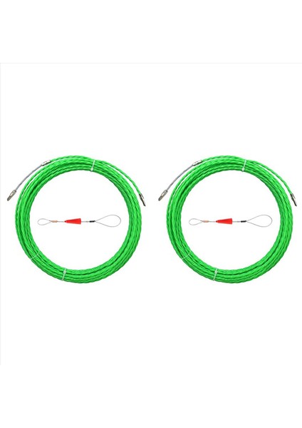 2 Adet 10 M 33FT Misina Kablo Çektirme Kiti 4 5 mm Pet Elektrik Kablosu Çektirme Duvar Tel Kılavuz Cihazı Geçirici (Yurt Dışından)