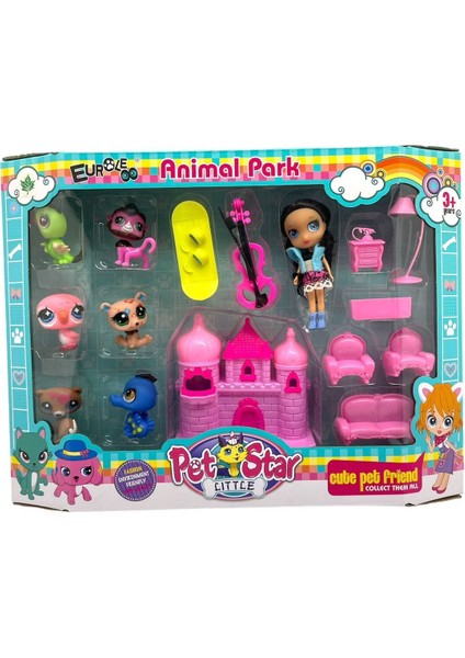 Littlest Pet Shop Neşeli Minişler Animal Park Pet Star Minişler Pembe Kuşlu Model Set 16 Parça fiyatları