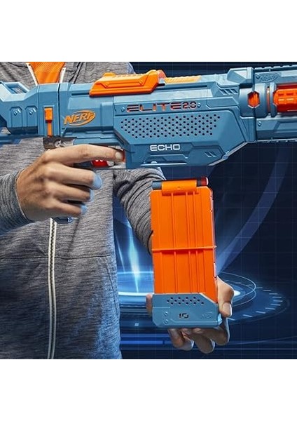 Elite 2.0 Echo Cs-10 Blaster - 24 Nerf Dart, 10-Dart Klip Dergisi, Çıkarılabilir Omuz Desteği ve Namlu Uzatma, 4 Taktik Ray, Hayal Kırıklığı Içermeyen Ambalaj indirimleri