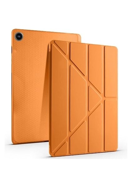 Galaxy Tab S6 Lite 2024 P610 P617 P620 10.4 Kalem Bölmeli, Smart Cover, Stand Özellikli, Pu Deri Koruyucu Kılıf (S Pen Uyumlu) (Turuncu) fiyatları