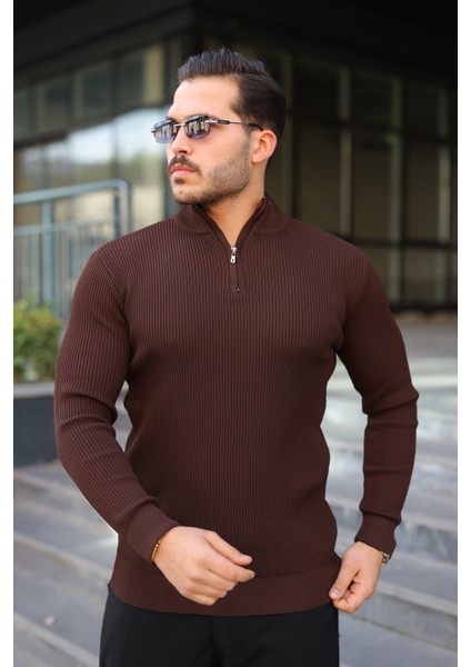 Erkek Balıkçı Zip Yaka Uzun Kollu Triko fırsatları