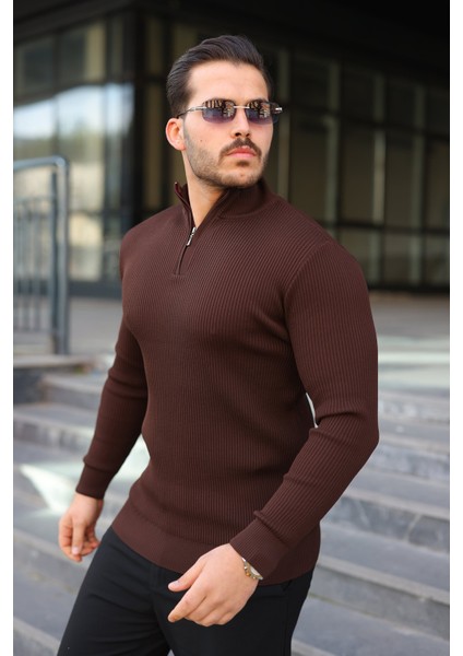 Erkek Balıkçı Zip Yaka Uzun Kollu Triko indirimleri