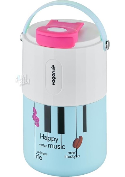 Tumbler 400 ml Kahve Bardağı/mug Pipetli/rahat Içim Paslanmaz Çelik Termos -KULPLU-FFVGN2050400ML