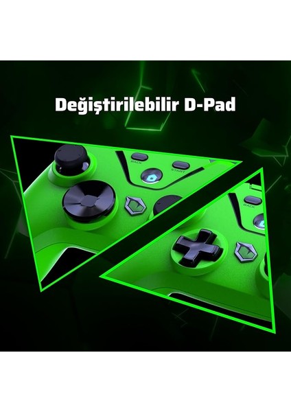 Clutch Titreşim Geri Bildirimli Çift Mod Kablosuz (Bluetooth ve 2.4 Ghz) Gamepad - Yeşil indirimleri