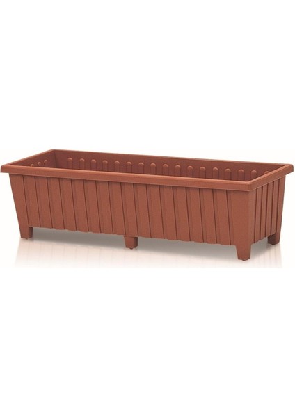 Home Dekoratif Balkon Saksısı 26 Litre 6 Ayaklı Cafe Otel Saksı Büyük Saksı Kahverengi 26X75X21 cm Kahverengi fiyatları