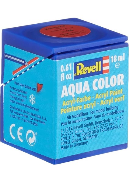 - Su Bazlı Maket Boyası Karmen Kırmızısı Mat 18 ml (36136)