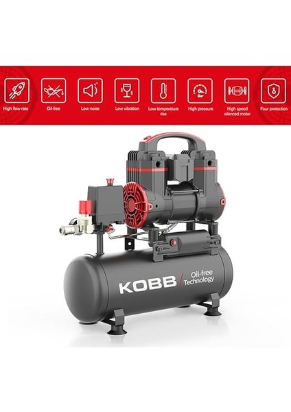 KBK8S 1.2hp 8lt 8bar Yağsız Sessiz Taşınabilir Hava Kompresörü fiyatları