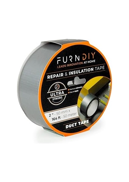 Tamir Bandı (Duct Repair Tape) 50 mt x 50 mm Gri | Çok Amaçlı Dayanıklı Yapışkanlı Güçlü Tamir Bandı | Boru ve Hortum Tamiri | Isıya Dayanıklı Bant | Su Geçirmez modelleri